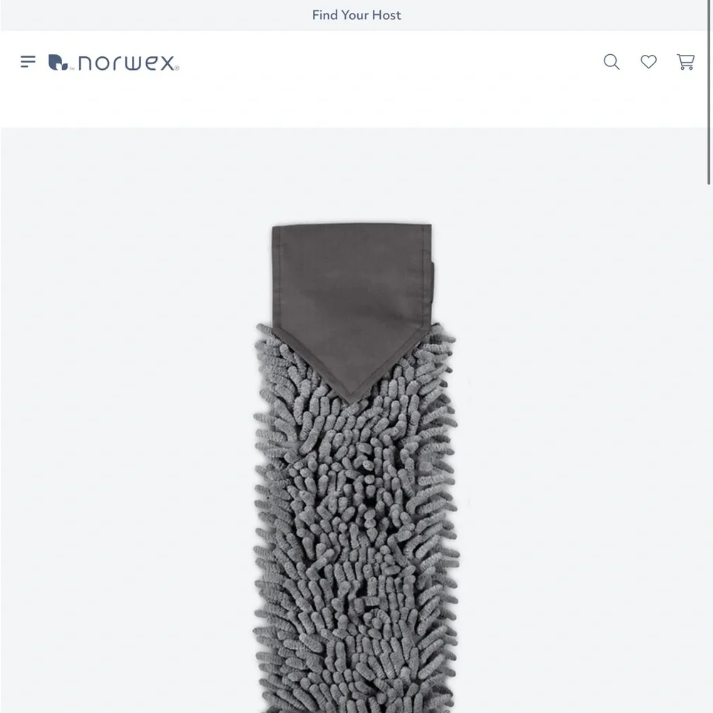 Norwex Gray Chenille Bathroom or Kitchen Towel new prices firm.